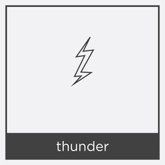 thunder icon isolated on white background