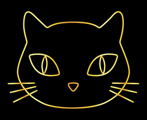 Golden cat icon