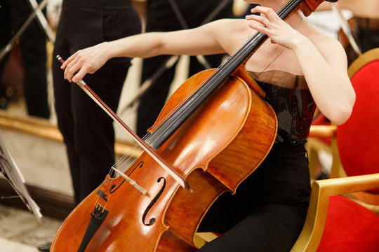 Photo of woman playing cello