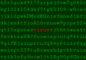 Computer Virus Code. Vector Illustration.