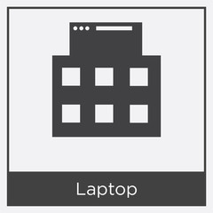 Laptop icon isolated on white background