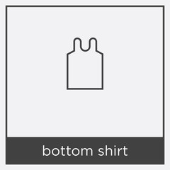 bottom shirt icon isolated on white background