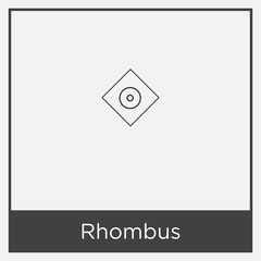 Rhombus icon isolated on white background