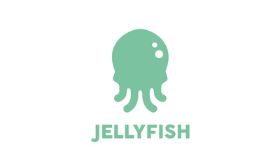 Funny Squid Jellyfish Cartoon logo design inspiration