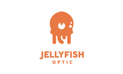 Squid / Jellyfish with one eye logo design inspiration