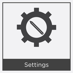 Settings icon isolated on white background