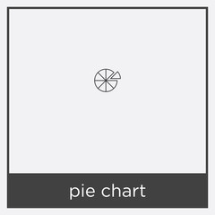 pie chart icon isolated on white background
