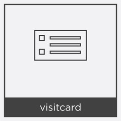 visitcard icon isolated on white background