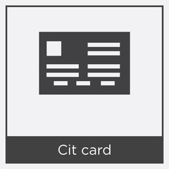 Cit card icon isolated on white background