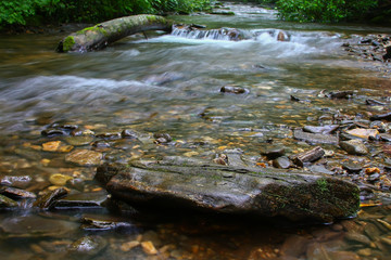 River Flowing Through Rocks