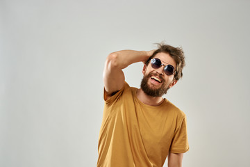Fototapeta premium portrait of young man with sunglasses