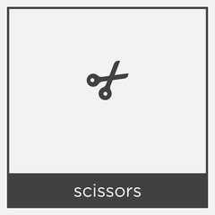 scissors icon isolated on white background