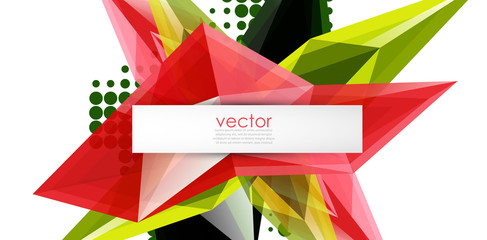 Colorful blooming crystals vector abstract background