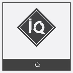 IQ icon isolated on white background
