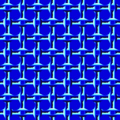 Fototapeta premium Seamless pattern of braiding from thick yarn, wicker rattan or willow. Vector illustration for website design, furniture design, textiles, wallpapers, poster, labels mock-up.
