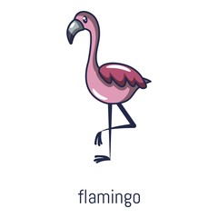 Fototapeta premium Flamingo icon. Cartoon illustration of flamingo vector icon for web