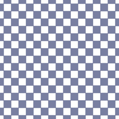 Checkered geometric seamless pattern with jagged square shapes. Blue and white