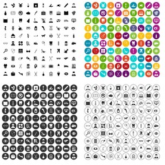 100 medical profession icons set vector in 4 variant for any web design isolated on white