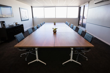 Empty modern meeting room at office