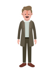 young man with elegant suit vector illustration design