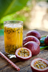 Passion fruit juice healthy food