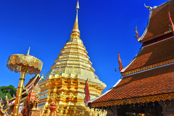 Wat Phra That Doi Suthep temple in Chiang Mai Province, Thailand