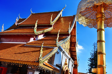 Fototapeta na wymiar Wat Phra That Doi Suthep temple in Chiang Mai Province, Thailand