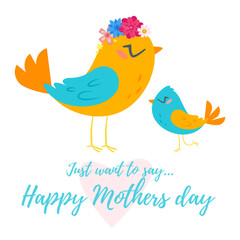 Mother's Day greeting card template