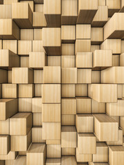 Wooden cubes background