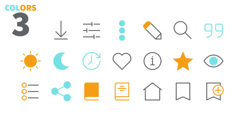 Reading View Outlined Pixel Perfect Well-crafted Vector Thin Line Icons 48x48 Ready for 24x24 Grid for Web Graphics and Apps with Editable Stroke. Simple Minimal Pictogram Part 1-3