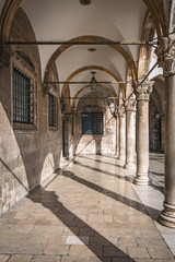 Arched corridor in Dubrovnik Old Town