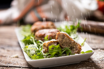 delicious italian meatballs on a plate