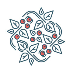 Minimal Berries Decorative Element