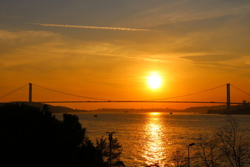 Bosphorus Bridge at Sunset