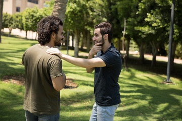 Two friends talking