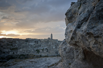 Fototapeta na wymiar Ancient town in Matera Italy