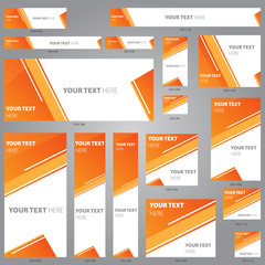 Web Banner Design Template Vector Set