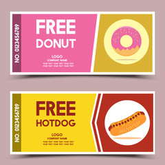 free donug and hotdog coupon