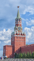 Fototapeta na wymiar Moscow Russia Kremlin Spaskaya Tower