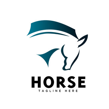 Elegance head horse logo