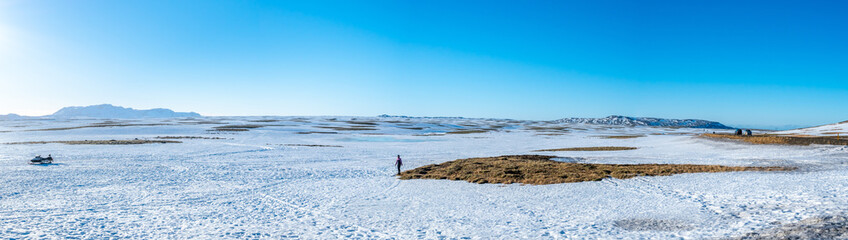 Snow field in Iceland