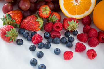 Obraz na płótnie Canvas Close-up of various types of fruits