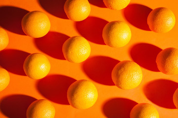 Oranges in orange background