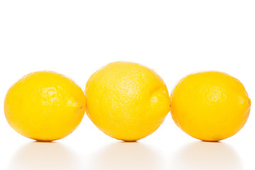Lemons on white background