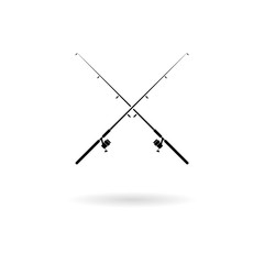 Fototapeta premium Fishing rod icon