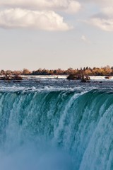 Image of a powerful Niagara waterfall in autumn
