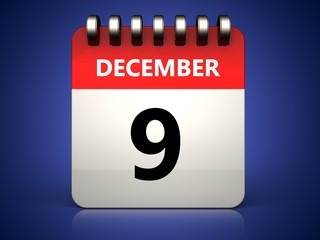 3d 9 december calendar