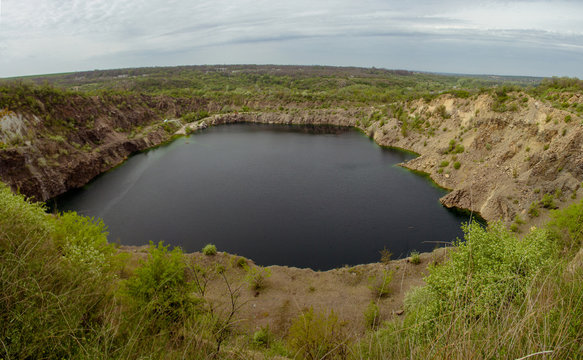 Radon Lake. Quarry near the town of Pervomaisk. Ukraine.