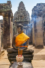 Obraz premium Bayon Temple buddha statue, Siem Reap, Cambodia