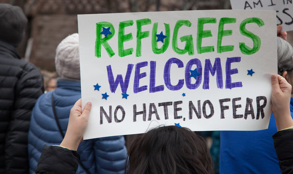 Refugees Welcome No Hate No Fear